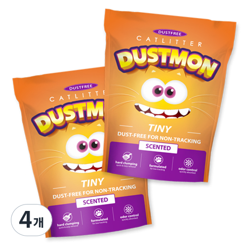 더스트몬 응고형 고양이 모래 벤토나이트 타이니 유향, 7kg, 4개, 씬티드향 85,000원