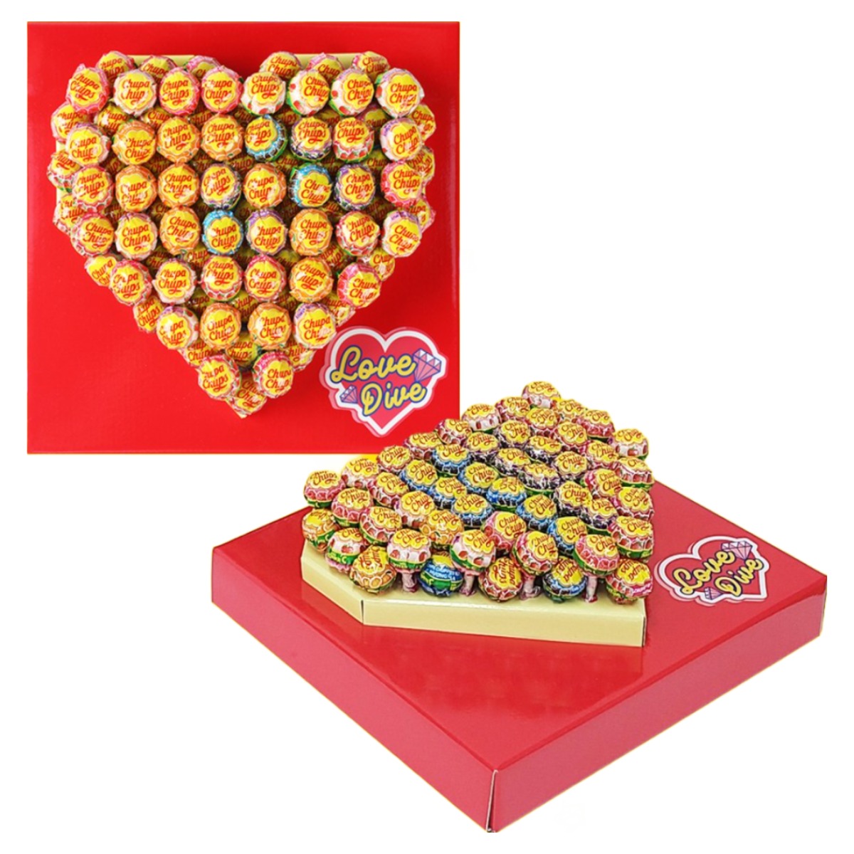 사랑을 전하는 내 마음의 츄파춥스 러브 다이브 하트 선물세트 (9.3g x 93개)_화이트데이 선물 22,900원