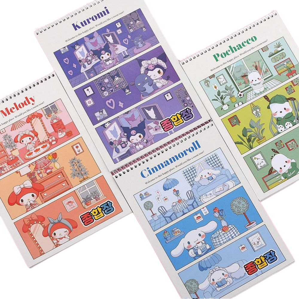 씨에이지몰 산리오 캐릭터즈 종합장 4종세트 무선 종합장, 1개 9,800원