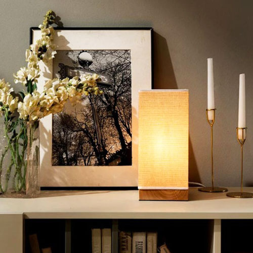 자체브랜드 네모네모 우드 스탠드 SS-9520T 모던 테이블 조명 원목 심플네모네모 심플 사각 침실등, 단일색상 55,000원