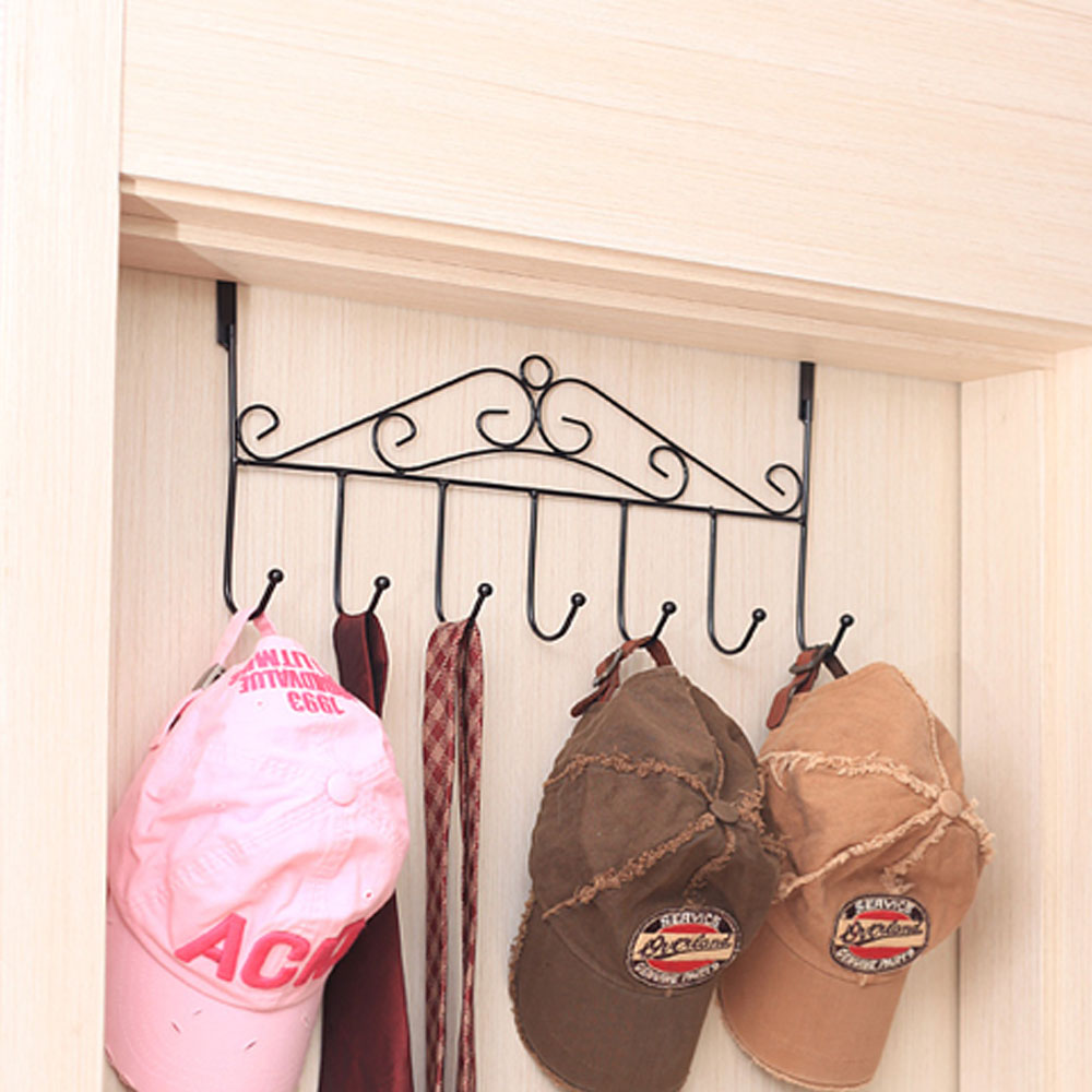 엔틱스타일 도어훅 옷걸이 7구 5구 방문옷걸이 1+1, 2개, 도어훅블랙5구 5,900원