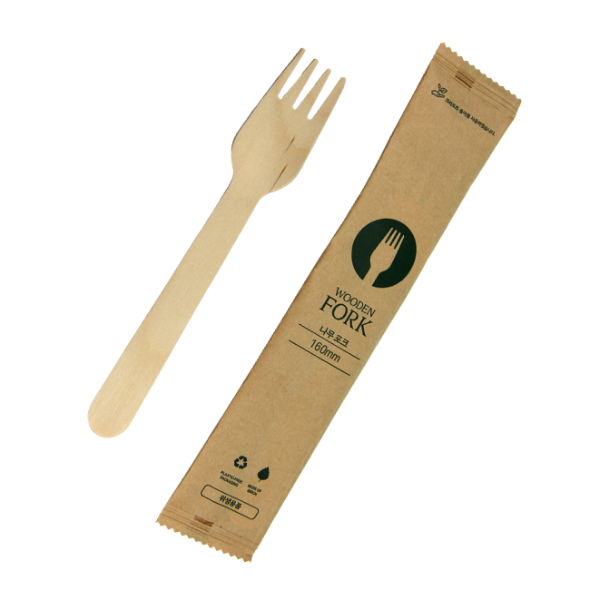 원바이 크라프트 우드포크 개별포장 160mm 2000개, 1개 95,900원