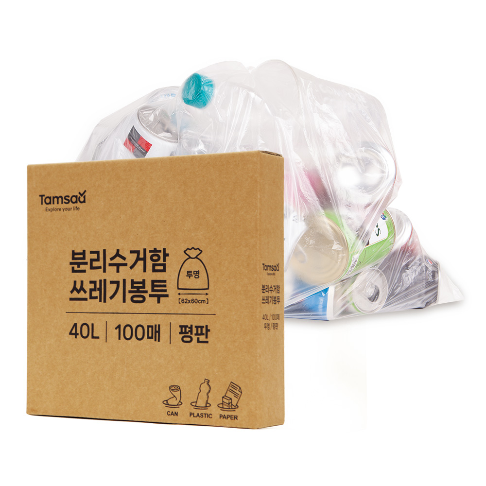 탐사 분리수거 쓰레기봉투 평판 투명 5,390원