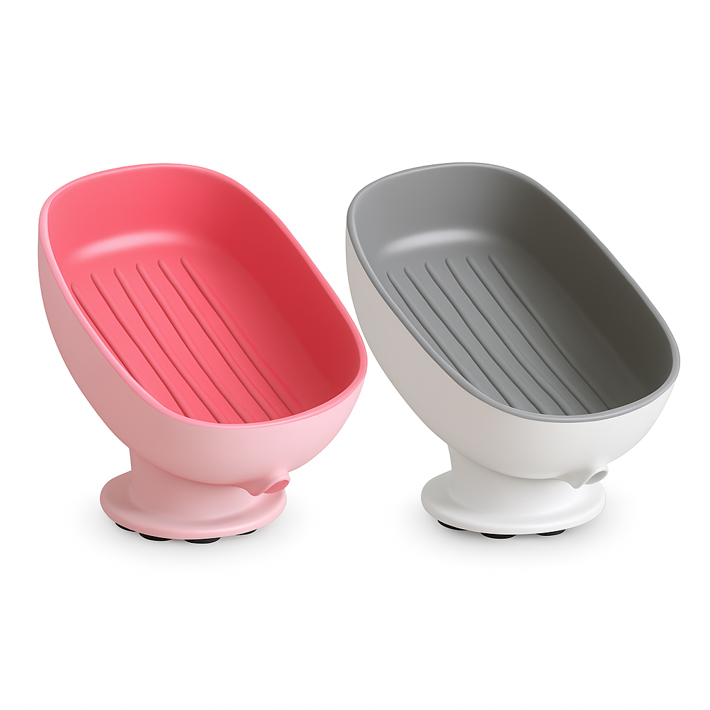 에코모스티 물빠짐 비누받침대 욕실 무타공, 핑크+그레이 8,900원