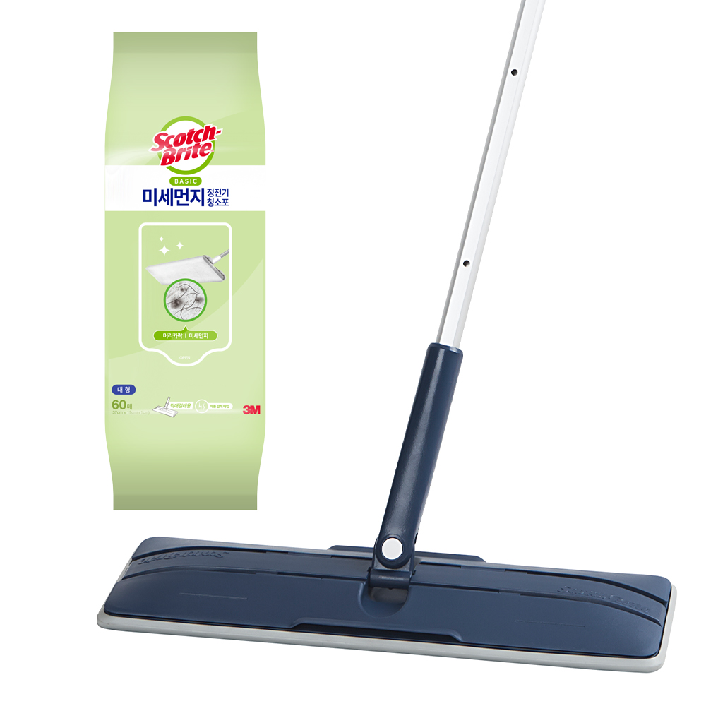 스카치브라이트 올터치 더블액션 막대걸레 + 정전기청소포 60매, 1세트 41,800원