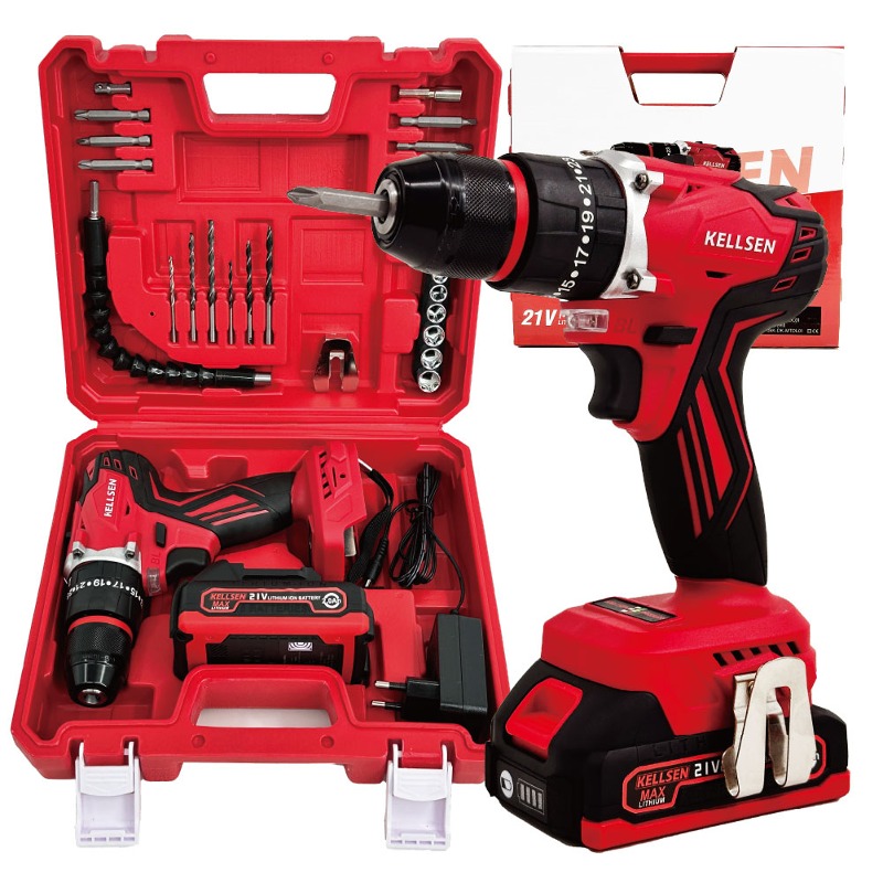 켈슨 21V 무선 전동 드릴 배터리 2개 세트, 1개, 배터리 2개 세트 121,000원