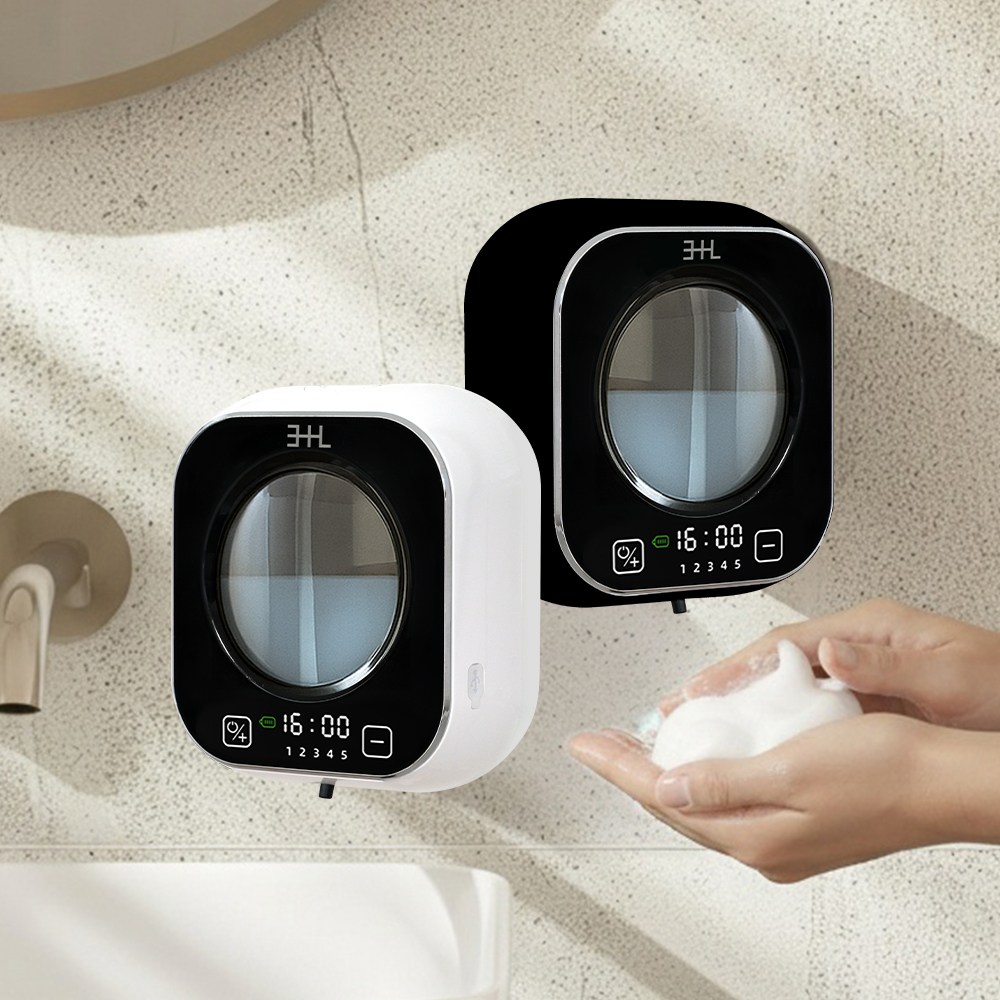 삼플라 벽걸이형 자동 핸드워시 디스펜서 거품타입 손세정기 대용량 충전식 스마트 센서 소프트버블 거품비누 거품형 거품 펌프용기 무타공 손세정제 화장실 주방 싱크대 욕실 세면대 샴푸, 화이트, 1개 33,500원