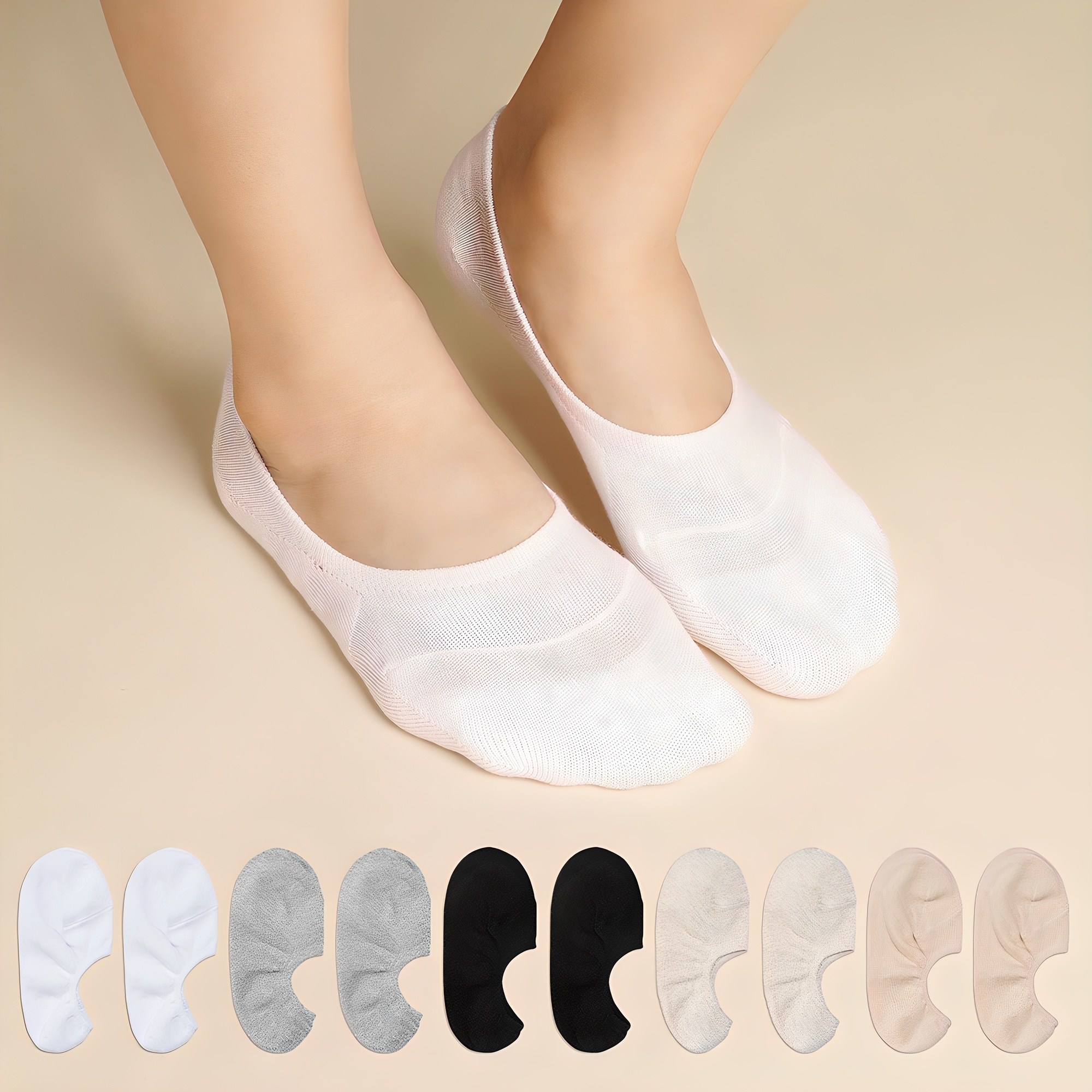 삭피엔스 여성용 절대 벗겨지지 않는 앞코보강 페이크삭스 10켤레 세트 14,900원