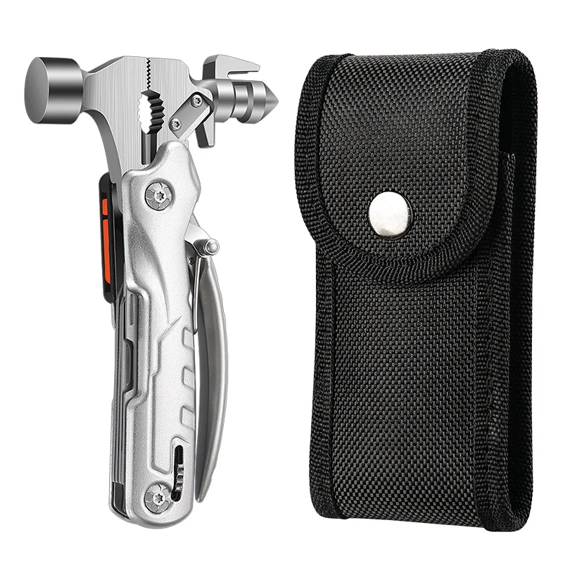 Aolacow 야외 다기능 안전 망치 다목적 휴대용 접이식 도구 캠핑 자동차 장착 네일 리프티 61,100원