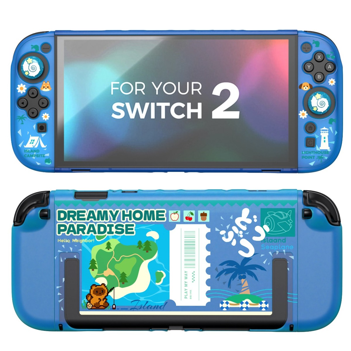 이이네 닌텐도 스위치2 보호 케이스 Switch2 감성 풀커버 세트 도크 호환 조이스틱 캡 포함, 1세트, 오션 드림, L1264 19,000원