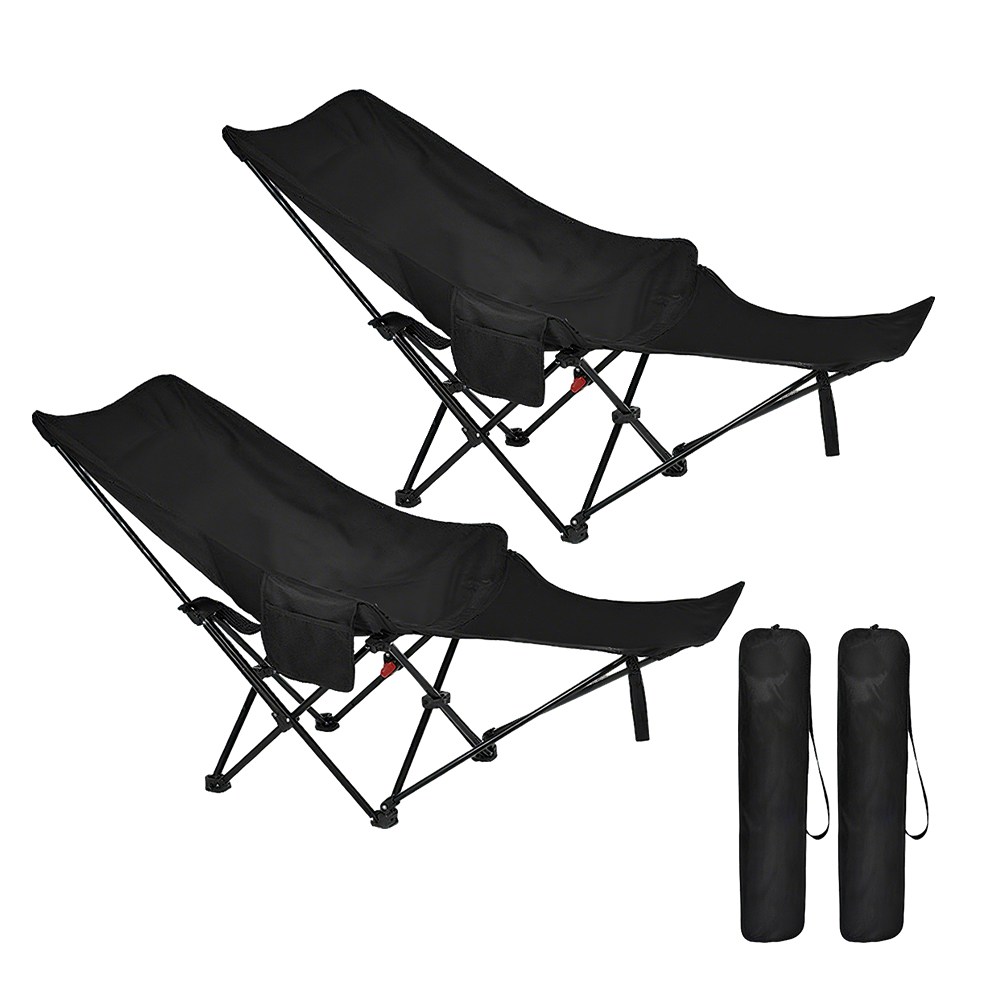 [오늘특가]Frokom 경량 접이식 캠핑의자 1+1 튼튼한 야외 접이식 4단 각도조절 캠핑의자 발받침 릴렉스 체어, 2개, 블랙 40,670원