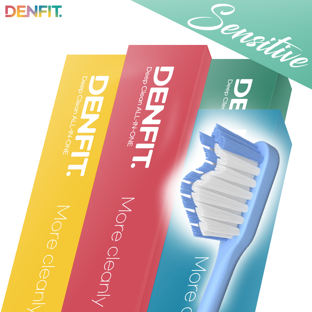 (센서티브) 덴핏 딥클린 올인원케어 엣지 피라미드형 탄력모 칫솔 레인보우캔디색상, 1세트, 12개입 34,310원