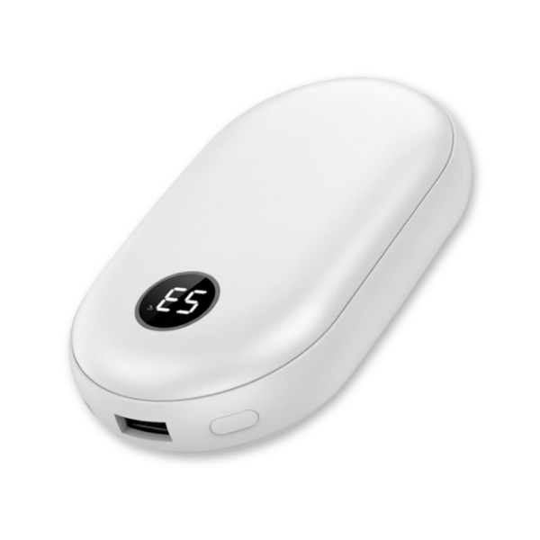 10000mAh 대용량 손난로 보조배터리 2in1 휴대용 핫팩, 어디나, 화이트 25,000원