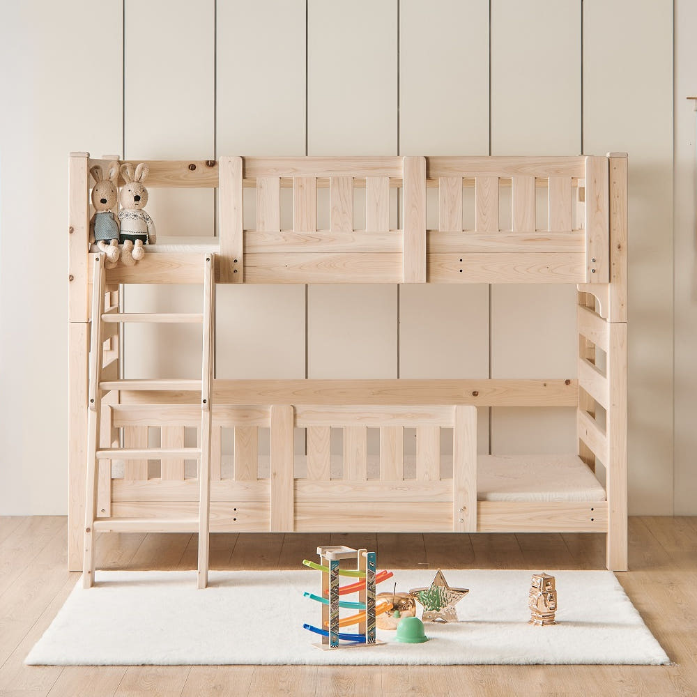 바르숲 편백나무 통원목 분리형 침대 프레임 경사형 이층침대 1,390,000원