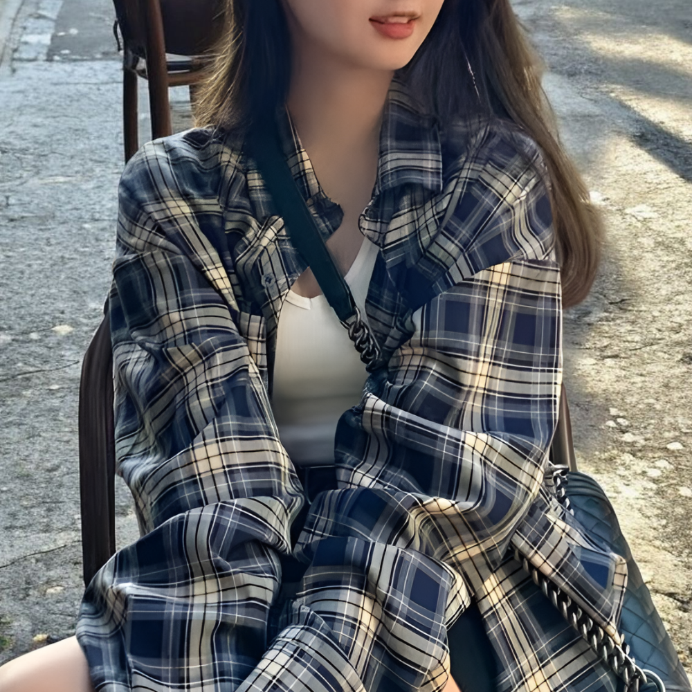 즈니마켓 여자 봄가을 데일리 루즈핏 체크셔츠 30,000원