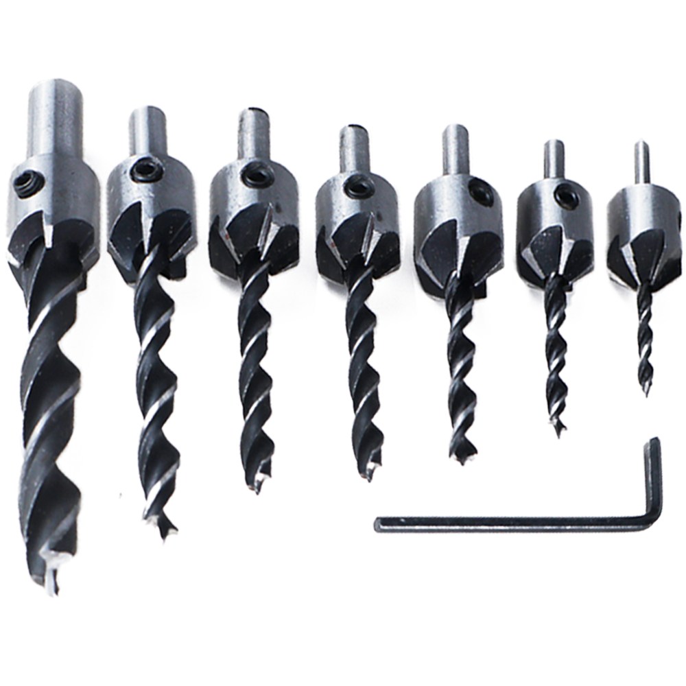 공구하자 이중드릴비트 카운터싱크 목공 이중기리 이중날비트 사라기리 1세트 7,300원