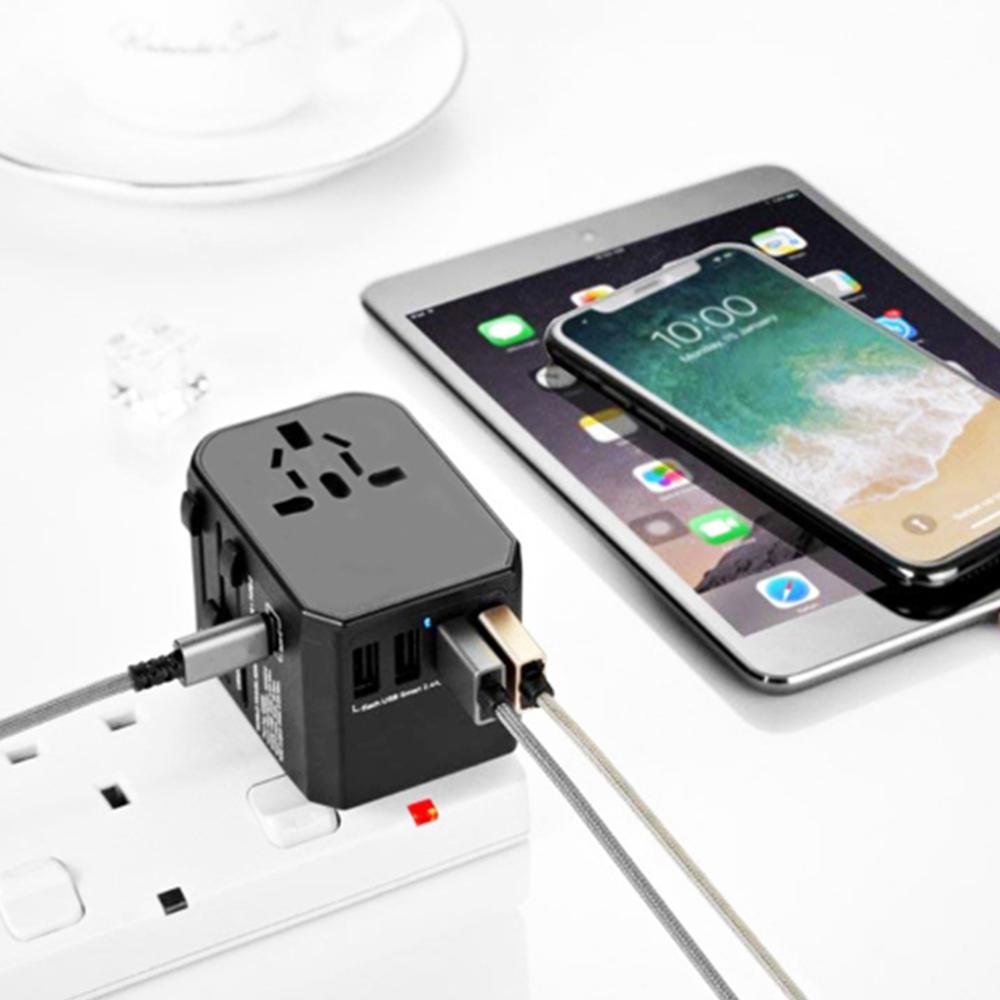 5포트 플러그 어댑터 고속충전 USB 해외여행 준비물 올인원 멀티 일본여행, 1개 34,800원