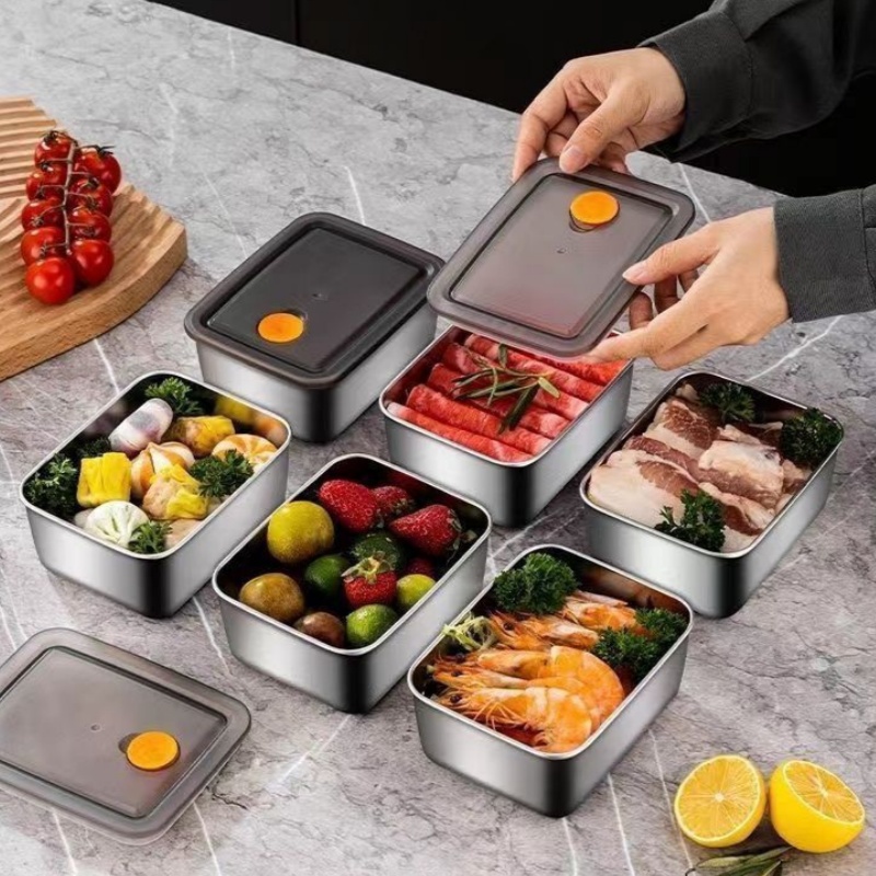 MorningSea 스테인리스 수납함 스텐 도시락통 316스텐 사각 트레이 601ML 13,800원