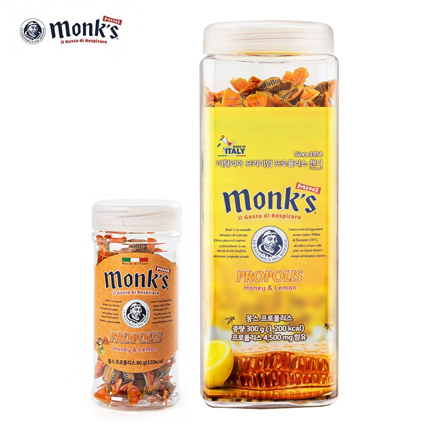 [원산지:이탈리아] 몽스 프로폴리스 벌꿀 목캔디 대용량 300g+80g 세트 30,800원