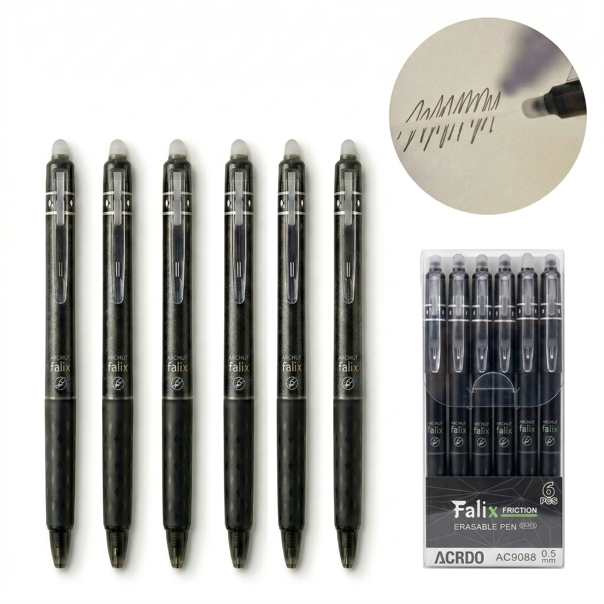 노이리 지워지는 볼펜 0.5mm, 6개, 블랙 6,800원