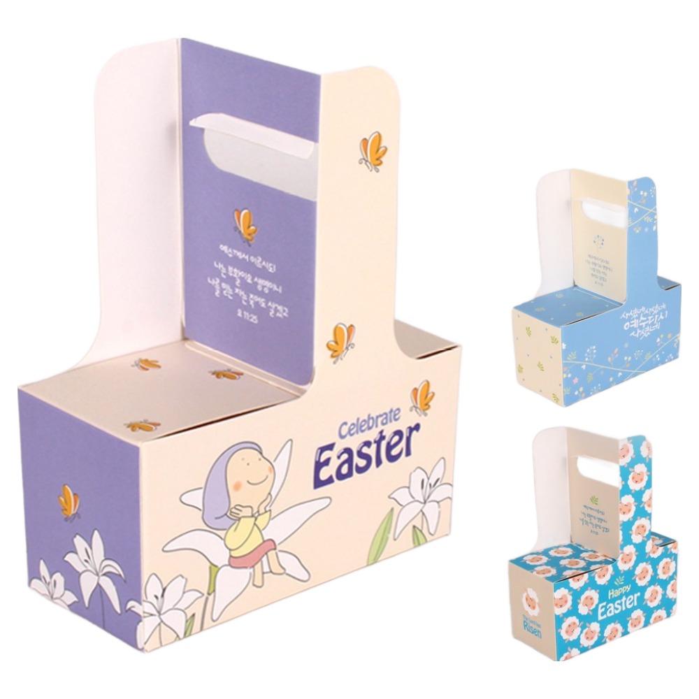 NEW 부활절 에그캐리어 계란포장 달걀 간식 담기 케이스 10매 6175, 1세트, 1.꽃 3,000원
