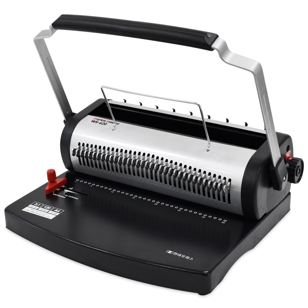 페이퍼프랜드 사무용 원형천공 와이어링 제본기 WS-620 280,500원