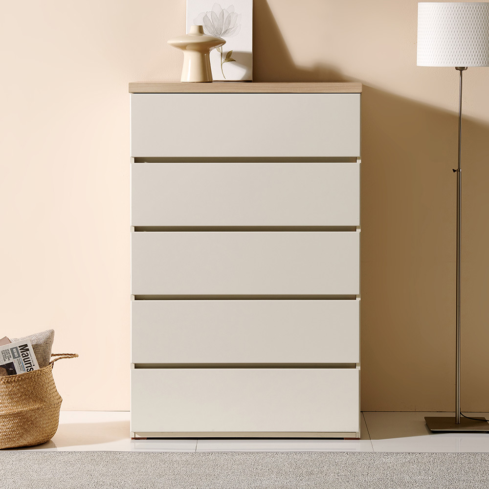 소티디자인 디프2 5단 속깊은 서랍장 800 - 2color, 아이보리, 5단 113,000원