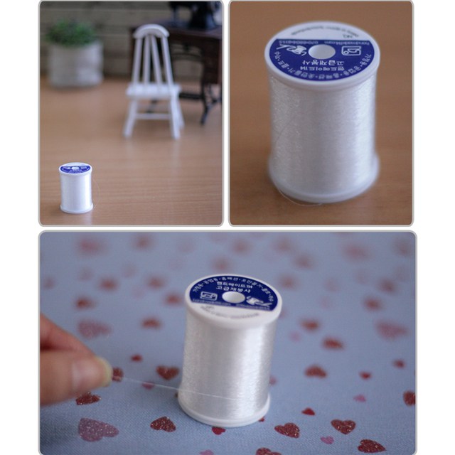 핸드메이드114 미싱 손바느질용 투명사 소용량 400미터, 소용량 투명사, 1개 1,500원