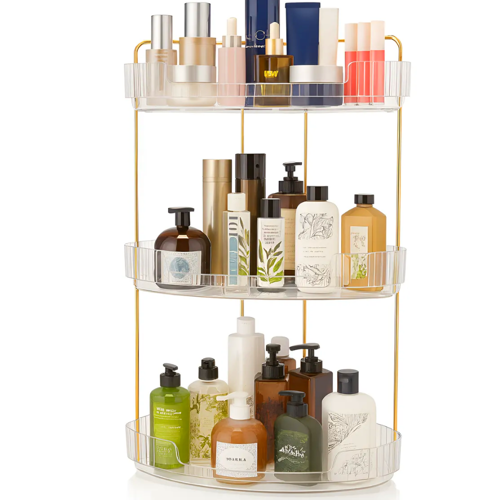 리비움 투명 아크릴 3단 코너 화장품 정리대 대형 16,900원