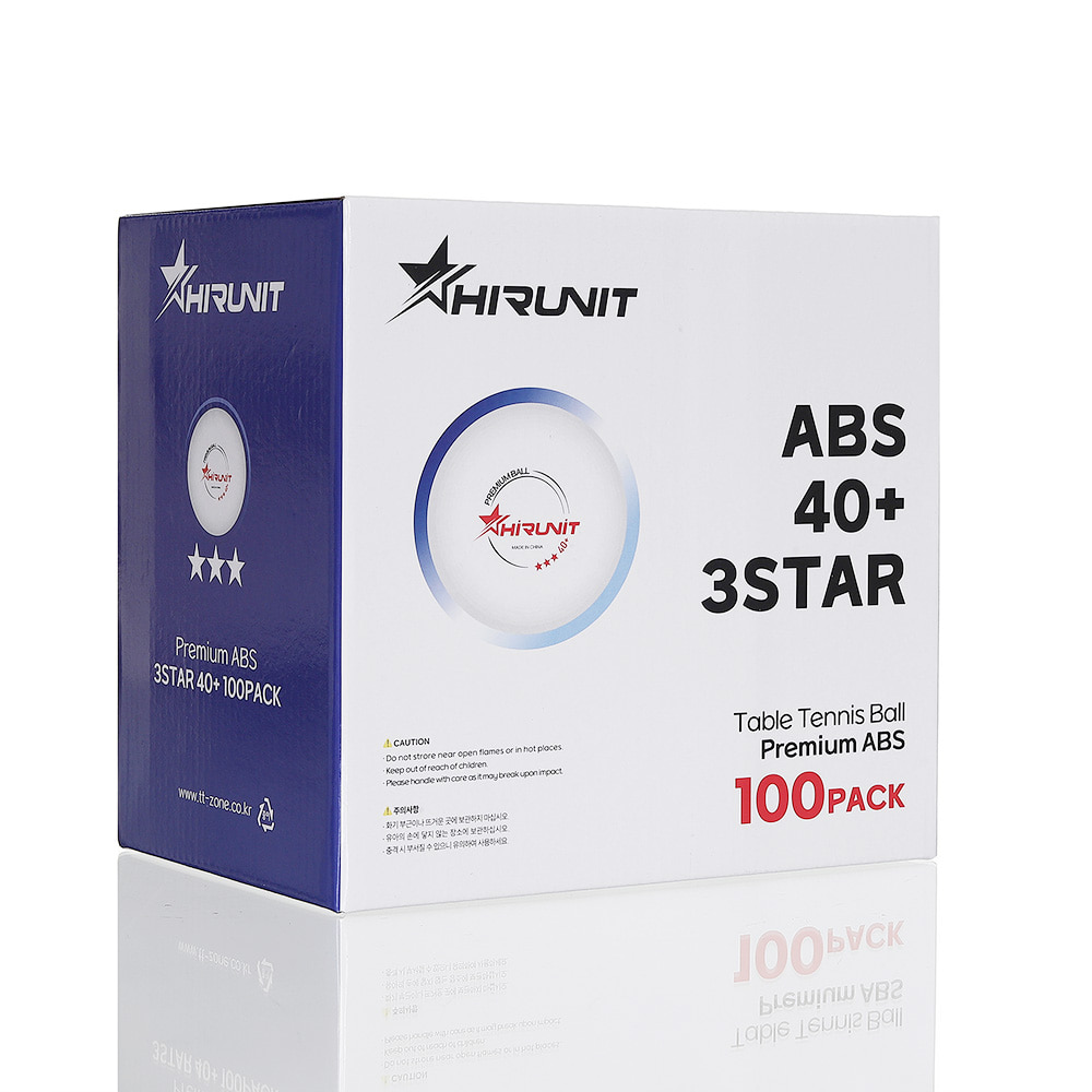 하이러닛 3성 ABS 40+ 연습구 100입 탁구공 18,000원