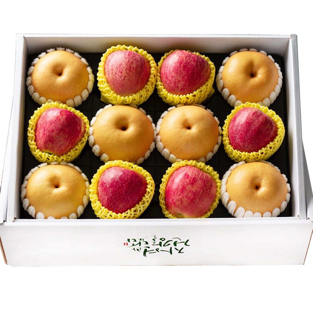 [모두의과일] 사과배 혼합선물세트 사과6과+배6과/제수용/선물용 53,900원