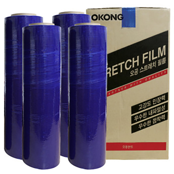 오공 청색 스트레치필름 공업용랩 4롤 1box (20mic x 500mm x 400m) 96,500원