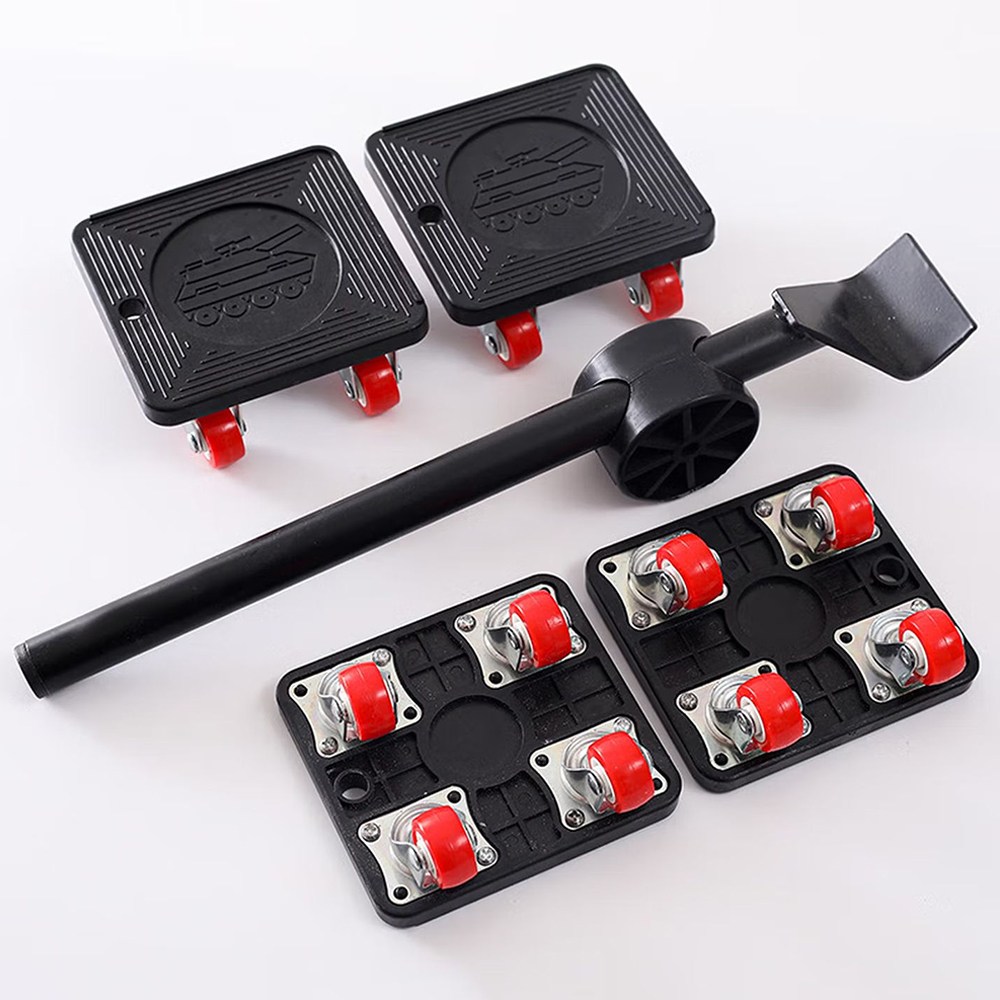 리빙픽 블랙 무거운 가구 짐 옮기기 이동 바퀴 4 개 + 지렛대 세트 17,890원