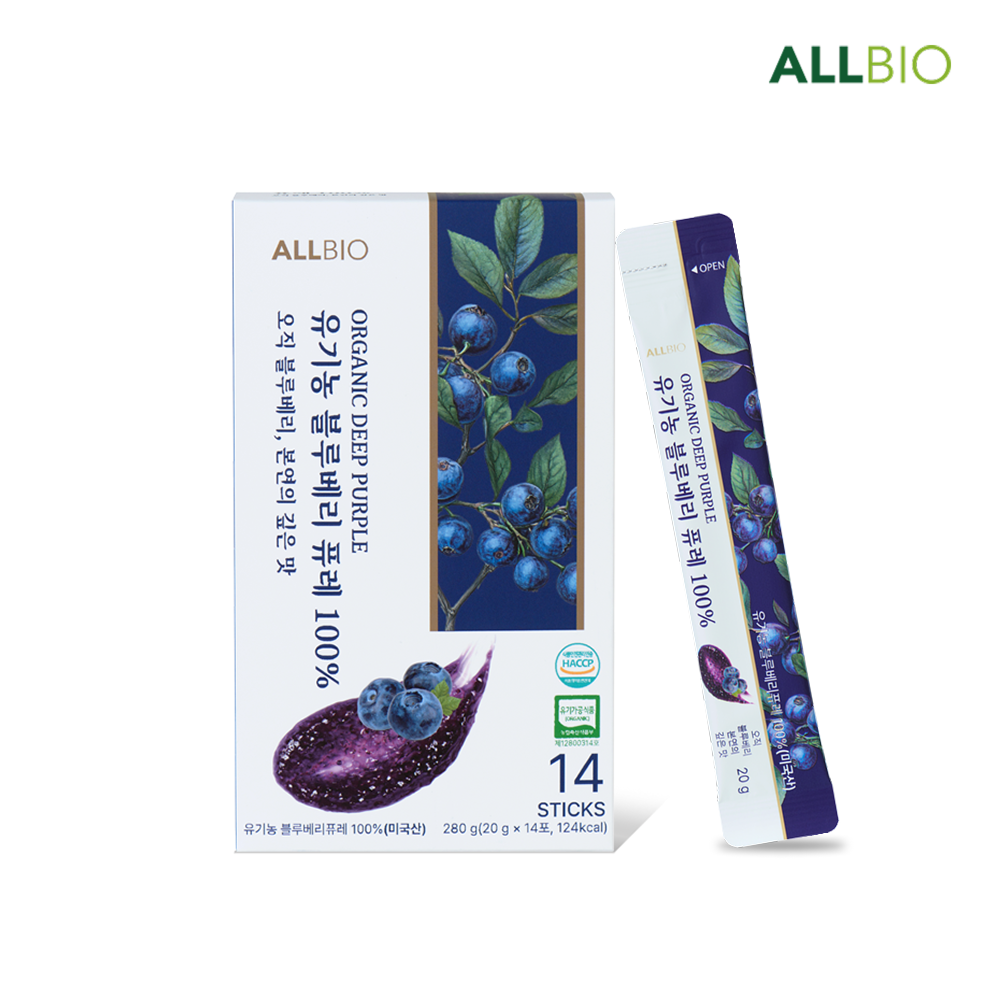 올바이오 유기농 블루베리 퓨레 100% 미국산, 1, 280g 18,900원