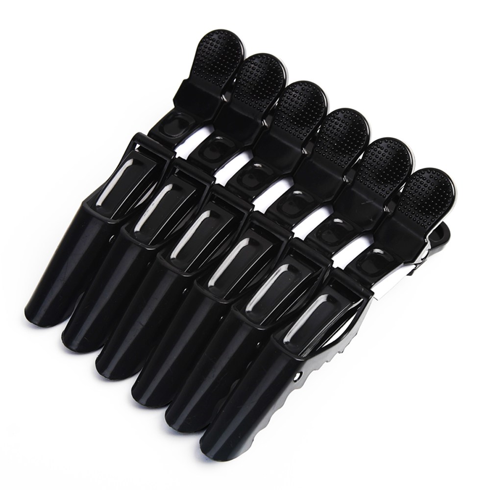 악어 헤어 집게핀 대형, 6개, 블랙 4,200원