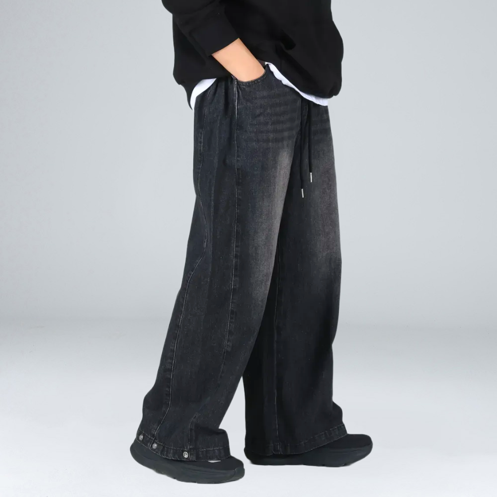 이브클로젯 남성용 롱/기본/숏 기장 사이드턱 벌룬 데님 밴딩 와이드 청바지 6683-1 39,800원