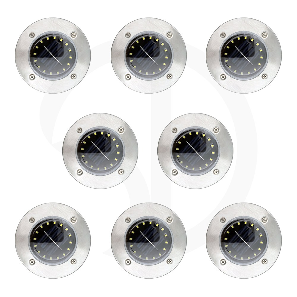 솔까든 야외 태양광 조명 16개의 LED 태양광 디스크 조명 방수형 태양열 지반 조명 패티오 경로 정원 단디밭 진입로 데크 통로 장식, 흰빛 26,880원