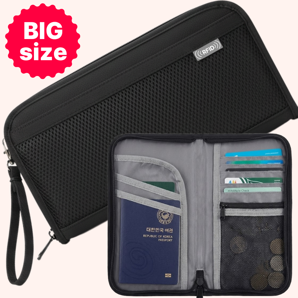 윌카 여행 갈 때 필수 스키밍 방지 RFID 차단 지갑 가족 여권 케이스 파우치 13,950원