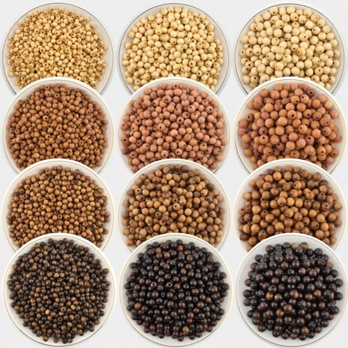 비즈톡 [DW-10-00]우드비즈 라운드 우드볼 나무구슬 6/8/10mm 내추럴코팅,향나무,대추나무,벽조목 모음 1,200원