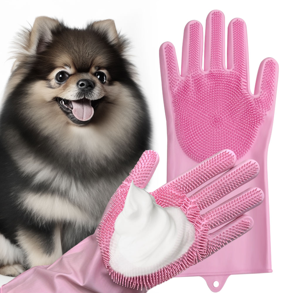 닥터블랭크 강아지 소프트 실리콘 목욕 브러쉬 장갑 양손착용 세트, 핑크, 1세트 7,900원