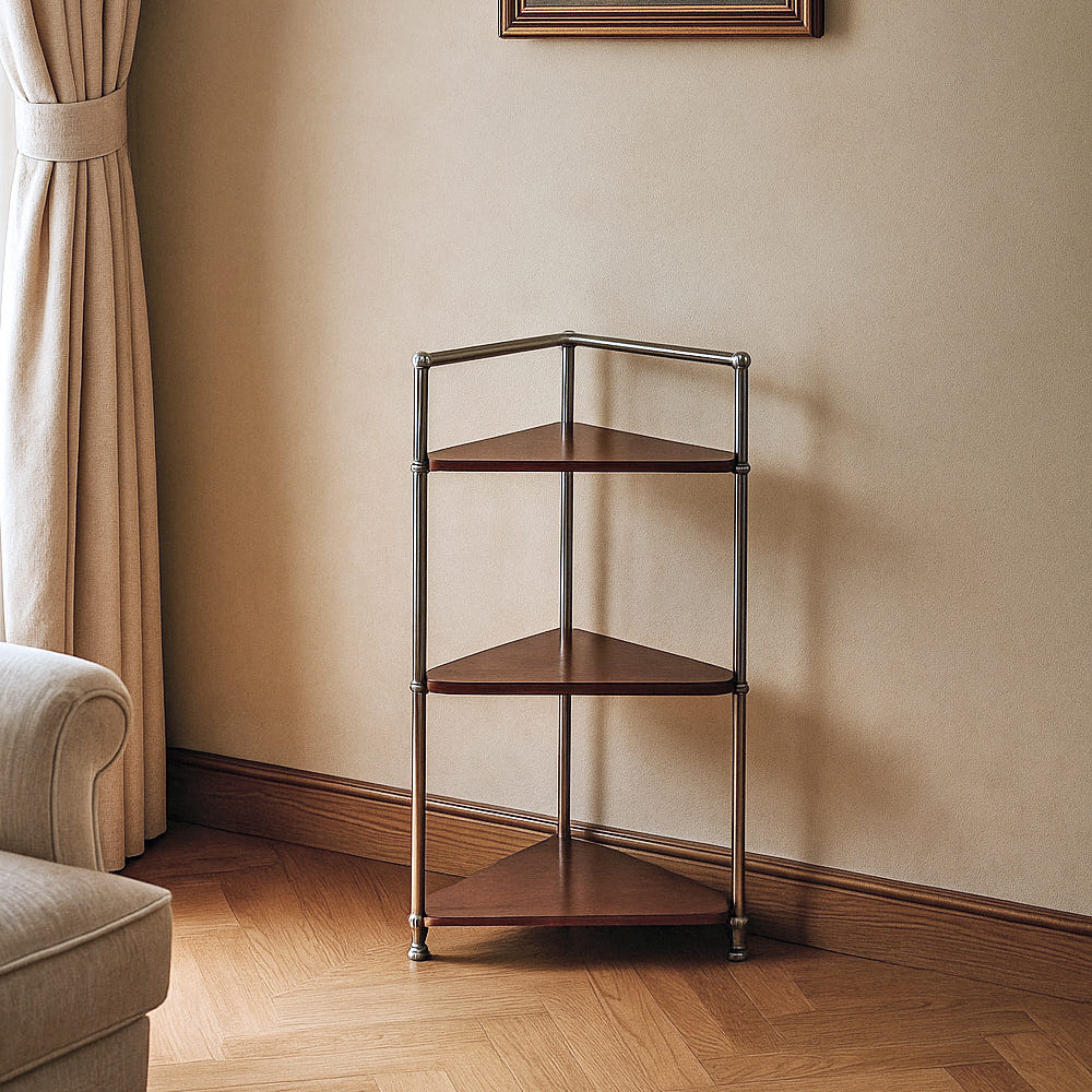 에프룸 미드센츄리 자작원목 코너장 수납 모듈선반 완조립, 자작 원목, 3단 119,000원