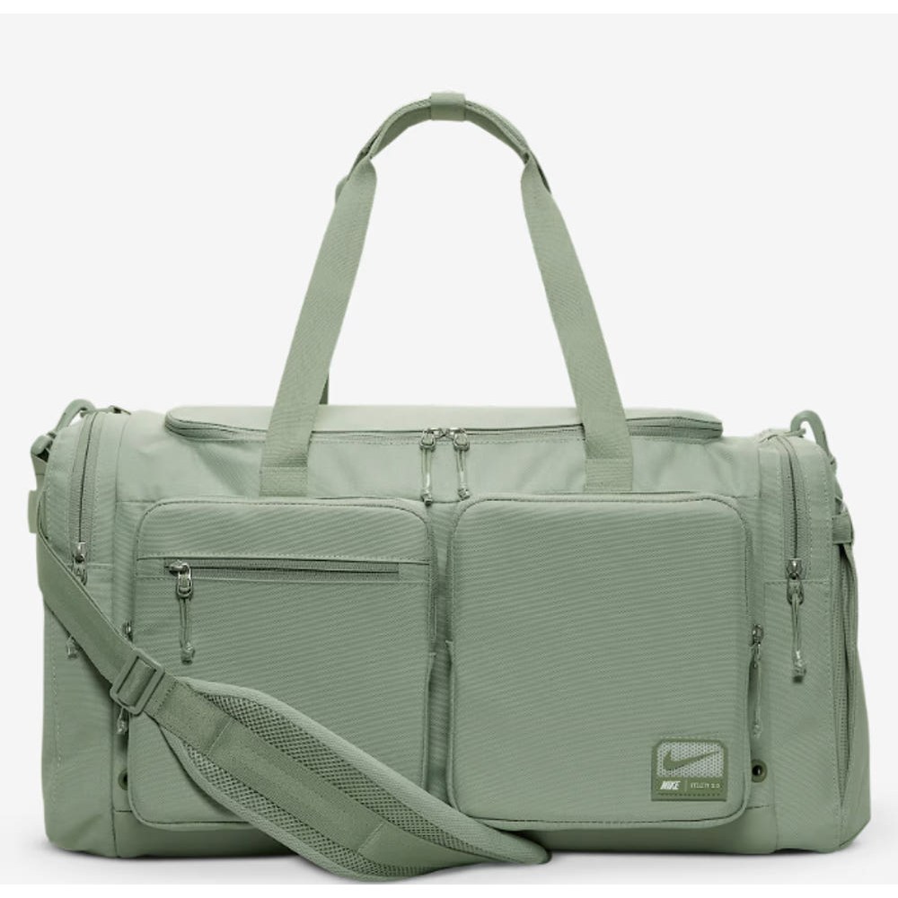 [국내 매장판] 나이키 유틸리티 파워 더플백 51L 스포츠 여행 가방 FN4208, 오일 그린, 1개 86,000원