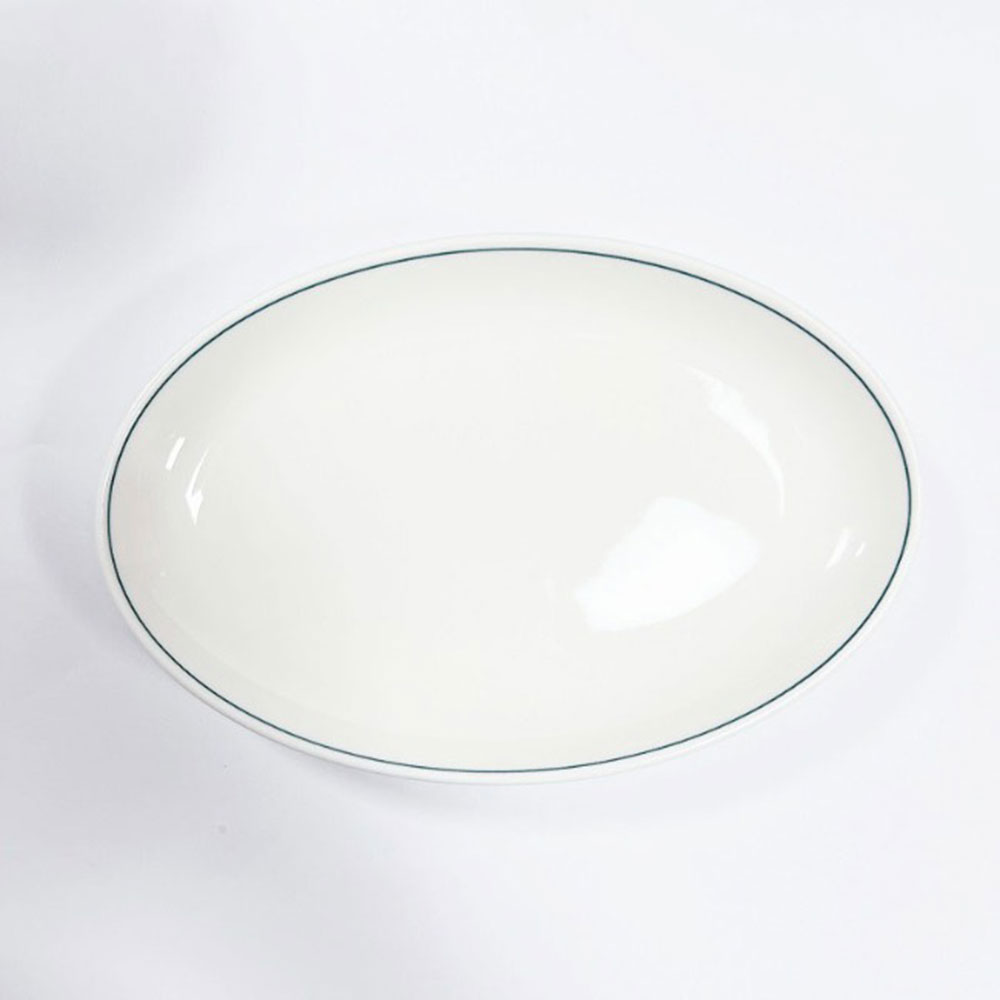 도자기 화이트 본차이나 라인 타원접시(230x155mm)고급접시5개, 1개 19,800원