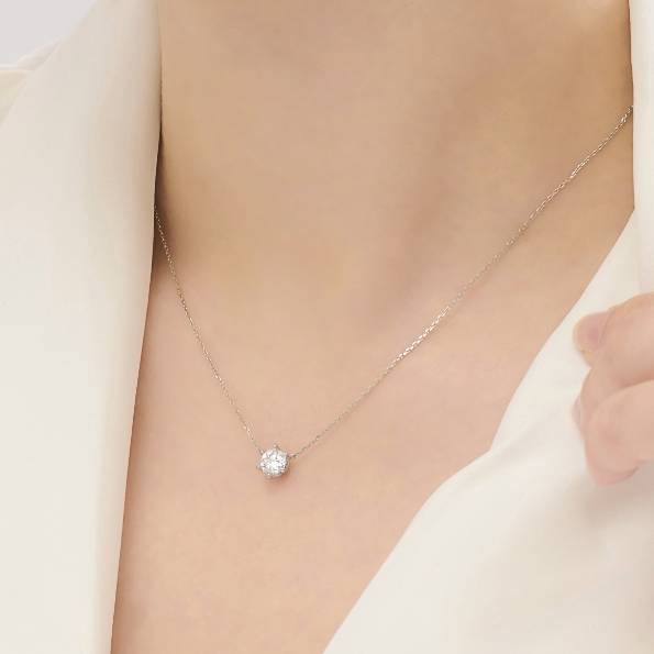 [미니골드 김천점] 14K 18K DIA-1캐럿 클래식 6프롱 다이아몬드 목걸이 NJUS4078L 1,442,000원