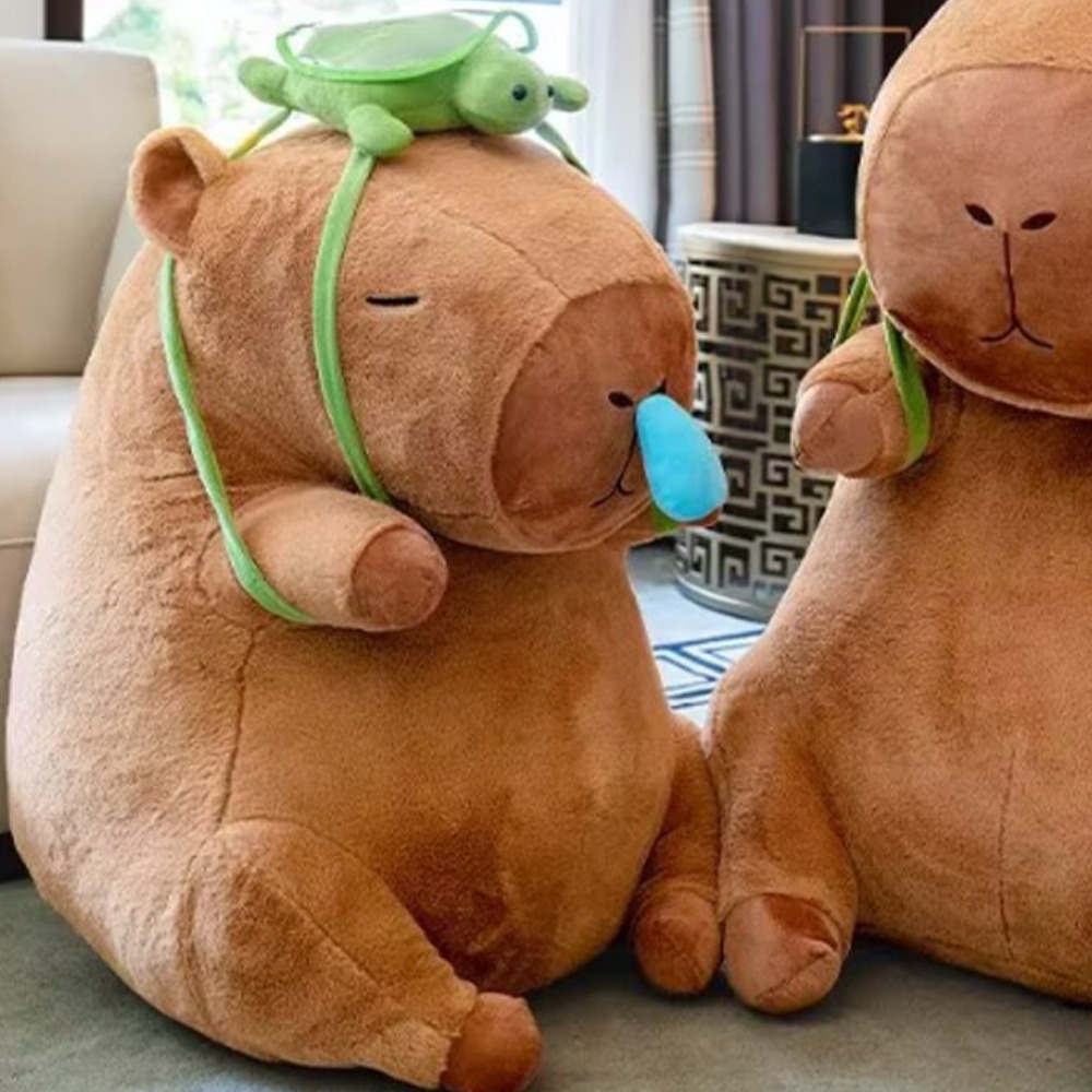 국내배송 [5시건 당일배송] 1+1 파격할인 FOOI 카피바라 인형 대형 봉제인형 대형 쿠션 5시건 당일배송, 1개, 거북이+거북이, 23cm 16,900원