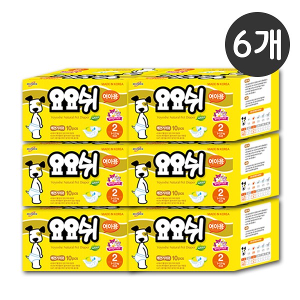 요요쉬 여아용 네츄럴 애견 기저귀, 미니, 6개 33,000원