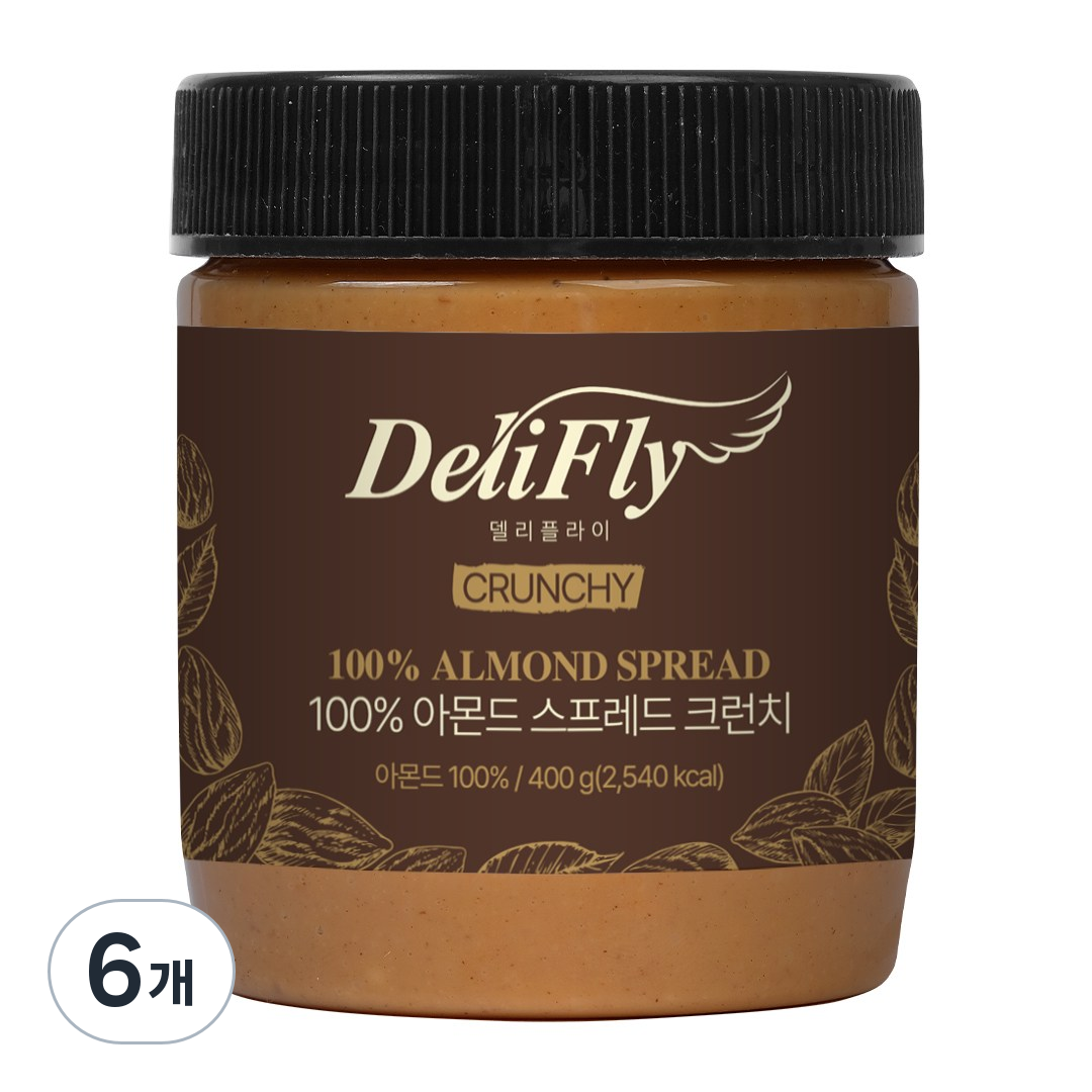 델리플라이 캘리포니아산 순 아몬드 스프레드 100% 크런치 무가당 무첨가 95,800원