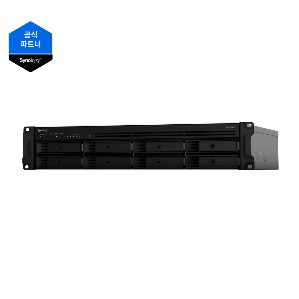 Synology(시놀로지) NAS RS1221RP+ 8BAY 랙마운트 타입(레일킷 별도), 3년보증 3,926,000원