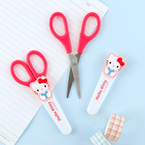 산리오 안전캡 가위 어린이가위 양손형 초등학생 헬로키티 가위, 1개, 헬로키티 3,400원