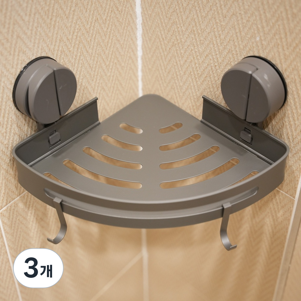 감성작가 무타공 코너선반 욕실수납선반 욕실선반 정리대 일자선반 수납 화장실선반, 블랙, 3개 39,800원